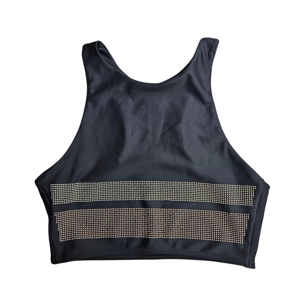 Beach Riot Black Top with Rhinestone Details